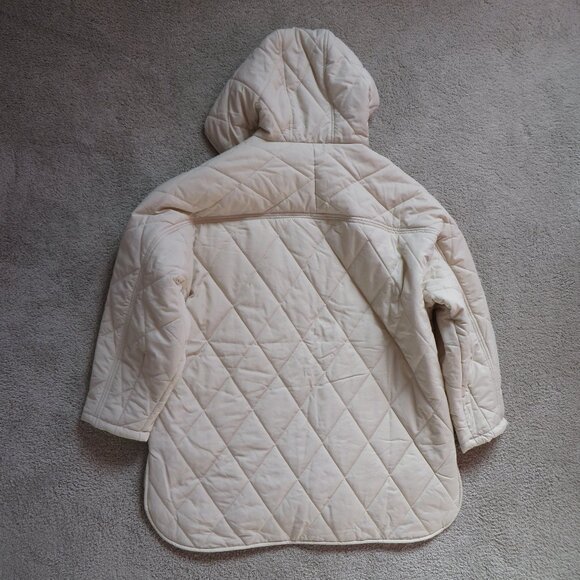 NWT White closet womens olsen short coat/jacket hooded size M/L cream #TF8187 - Picture 6 of 10